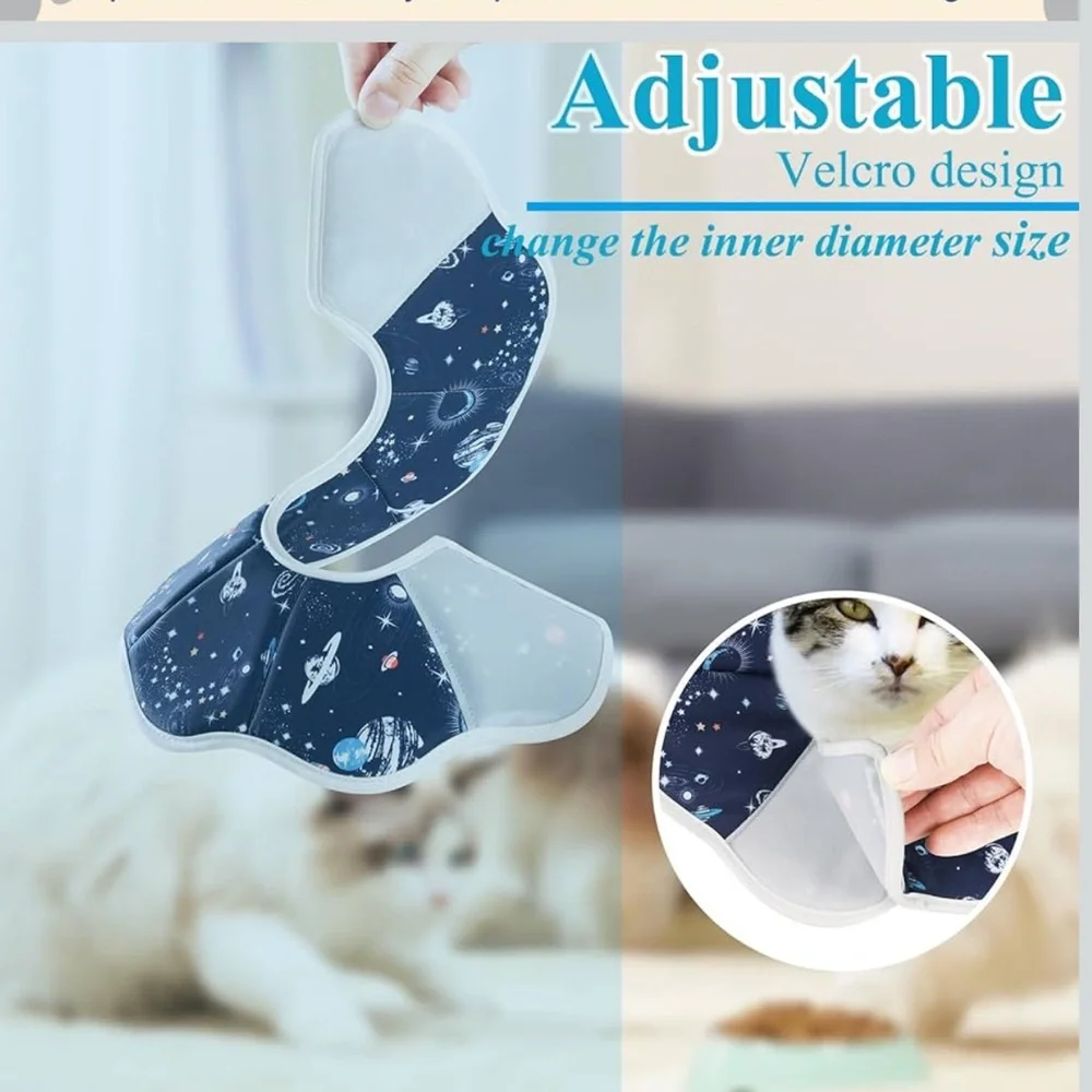 NWT Soft Cat Cone/Collar Sz S Starry Sky